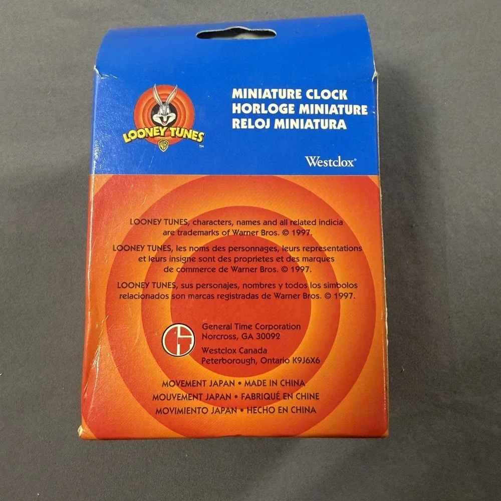 Looney Tunes Miniature‎ Clock Bugs Bunny Westclox New Trinket Tiny Nostalgia